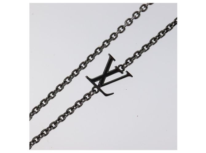 Louis Vuitton Pendente Collana Vivienne in metallo tono argento M00831 LV Auth 120237 - vista 15