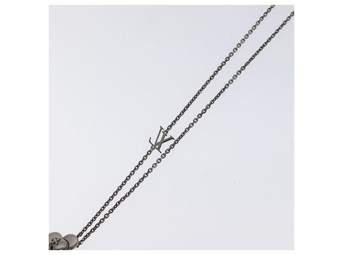 Louis Vuitton Pendente Collana Vivienne in metallo tono argento M00831 LV Auth 120237 - vista 4