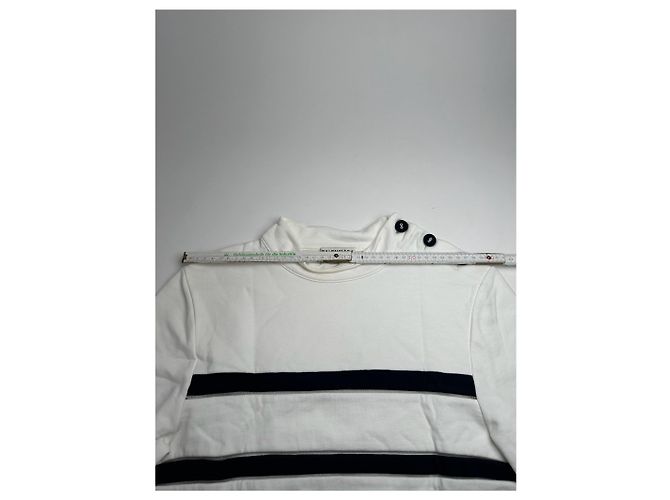 Vintage Balenciaga navy-weißer gestreifter Pullover - Ansicht 7