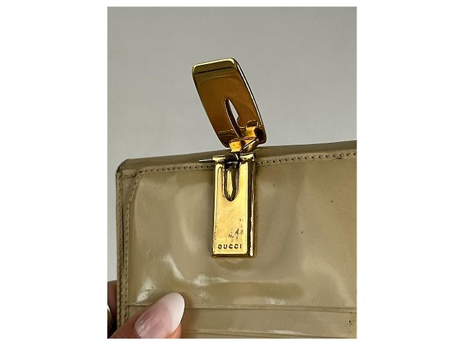 Vintage Gucci leather wallet beige - view 4