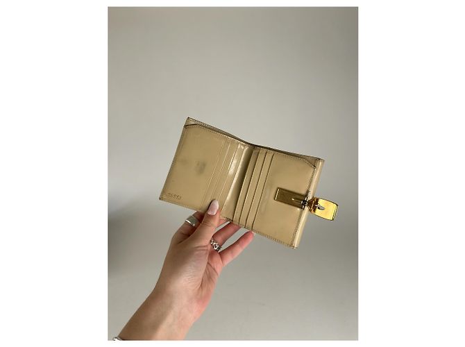 Vintage Gucci leather wallet beige - view 7
