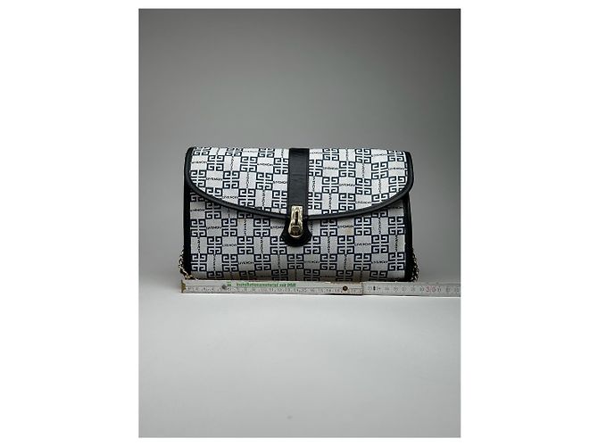 Vintage Givenchy 4G Leder Tasche navy und weiß - Ansicht 15