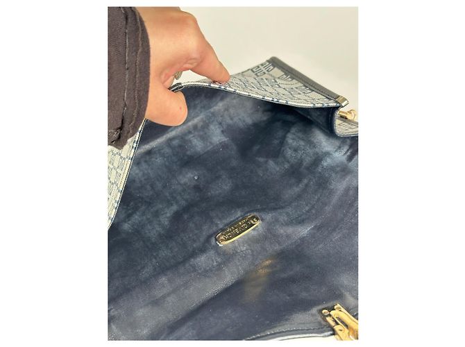 Vintage Givenchy 4G Leder Tasche navy und weiß - Ansicht 7