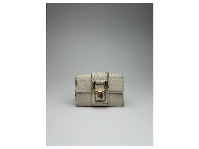 Vintage Gucci Leder-Schlüsselhalter Weiß - Ansicht 13