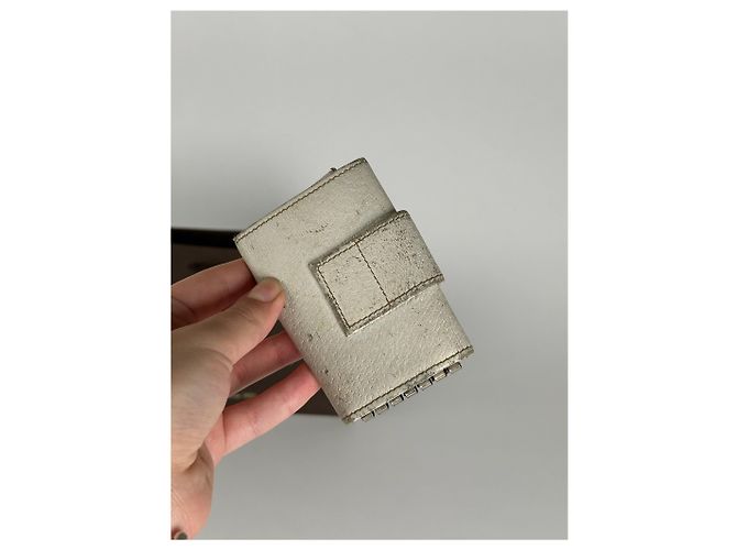 Vintage Gucci Leder-Schlüsselhalter Weiß - Ansicht 2