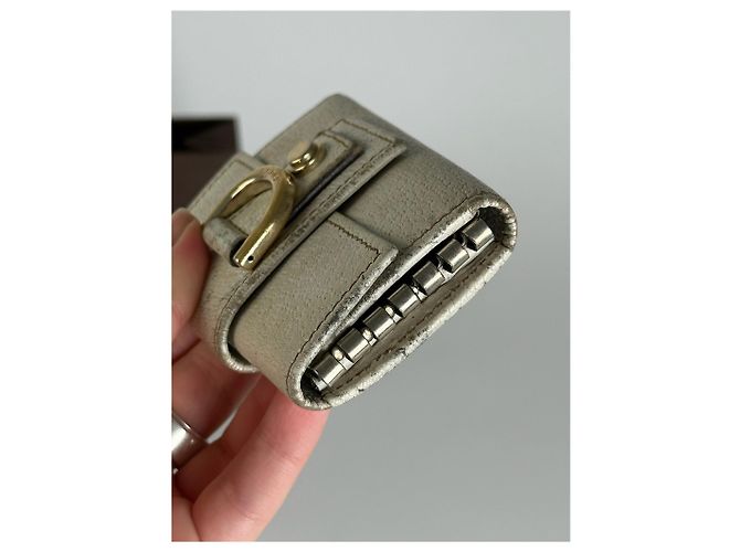 Vintage Gucci Leder-Schlüsselhalter Weiß - Ansicht 7