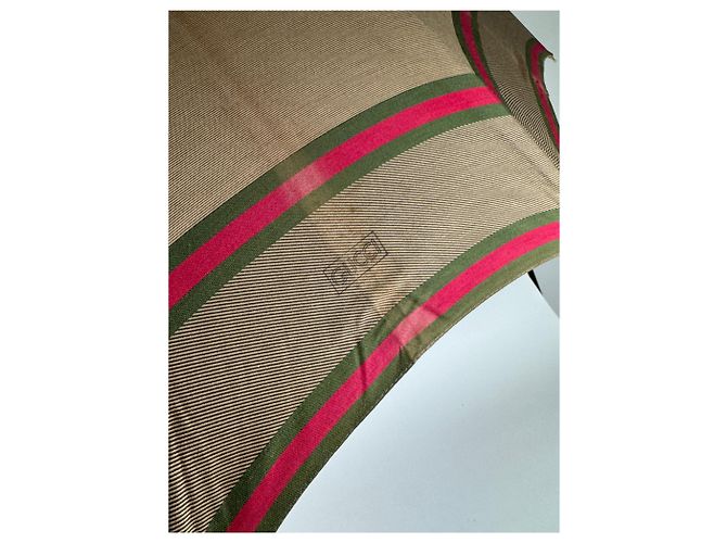 Vintage Gucci Regenschirm aus den 80ern Khaki - Ansicht 2