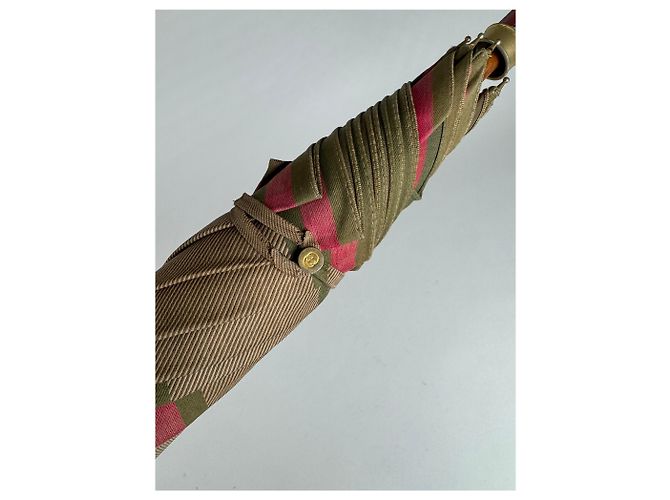 Vintage Gucci Regenschirm aus den 80ern Khaki - Ansicht 3