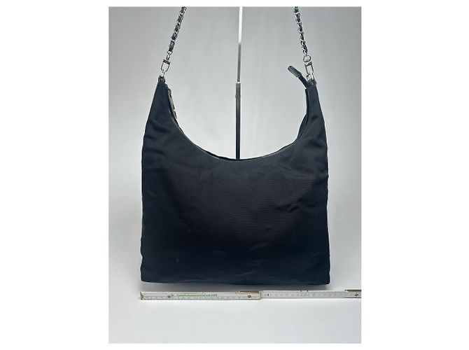 Vintage Gucci Baumwolltasche schwarz - Ansicht 11