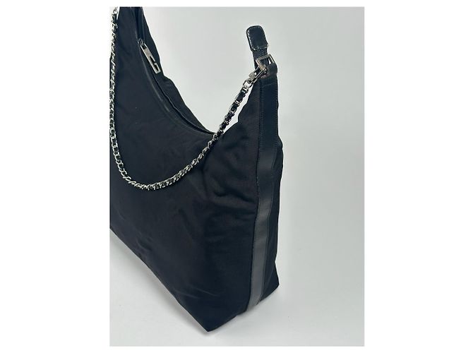 Vintage Gucci Baumwolltasche schwarz - Ansicht 6