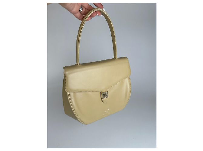 Vintage Givenchy Leder Tasche beige - Ansicht 9