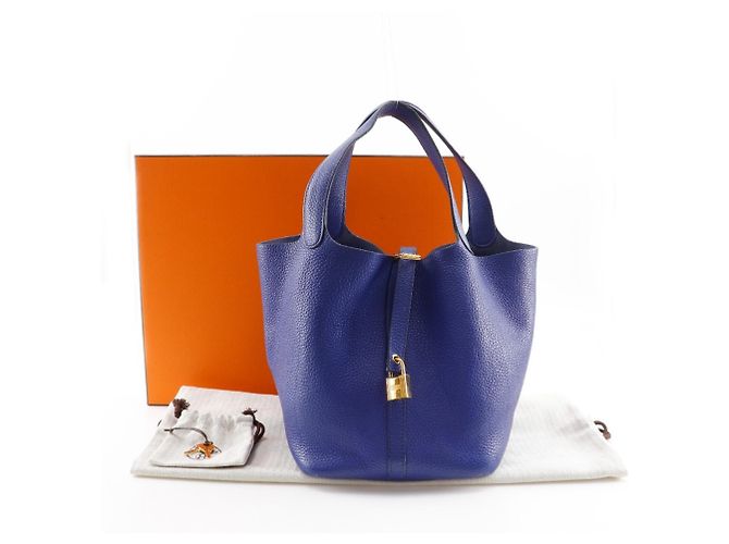 Hermès Hermes Picotin Lock 22 MM Handtasche Blau - Ansicht 19