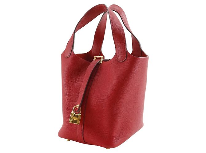 Hermès Hermes Picotin Lock 18 PM Handtasche Rot - Ansicht 2