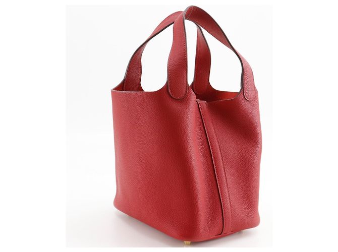 Hermès Hermes Picotin Lock 18 PM Handtasche Rot - Ansicht 3