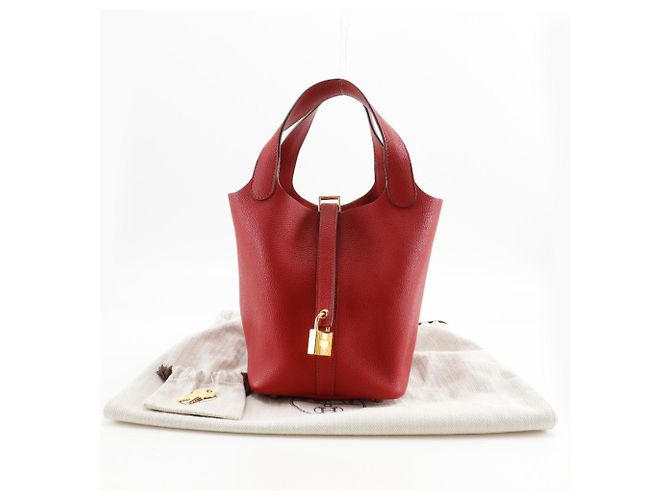 Hermès Hermes Picotin Lock 18 PM Handtasche Rot - Ansicht 8