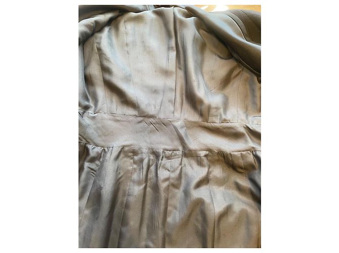 Chanel Abito Cappotto Nero in Seta e Lana Taglia 42 - vista 10