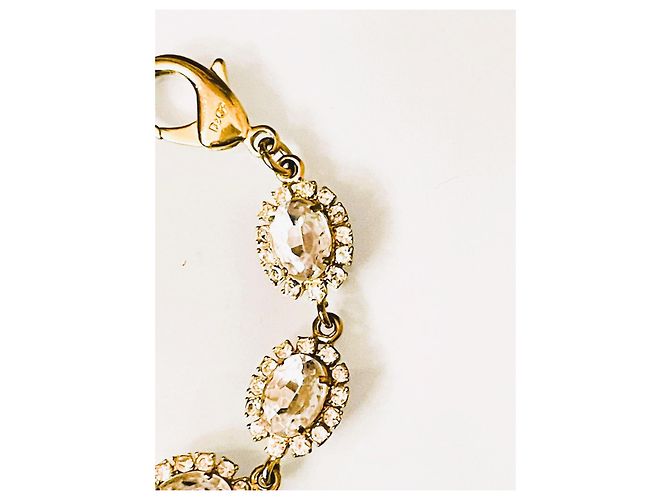 RARO meraviglioso bracciale DOLCE & GABBANA acciaio dorato cristalli D'oro - vista 7