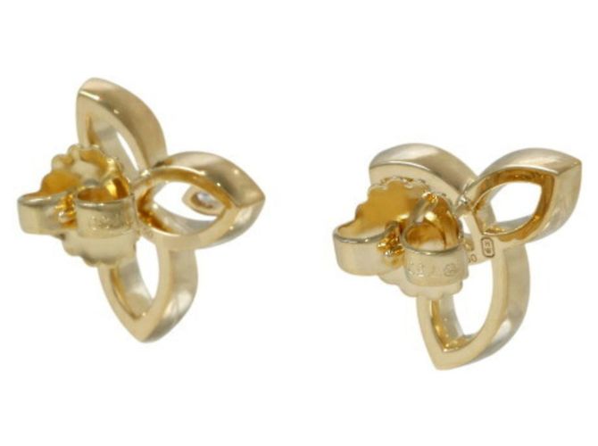Harry Winston Lily Cluster Ohrringe aus 18-karätigem Gelbgold - Ansicht 4