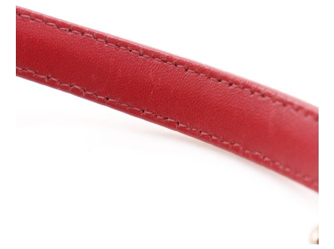 Borsa a spalla a catena in pelle di agnello Christian Dior Rosa Rosso - vista 15