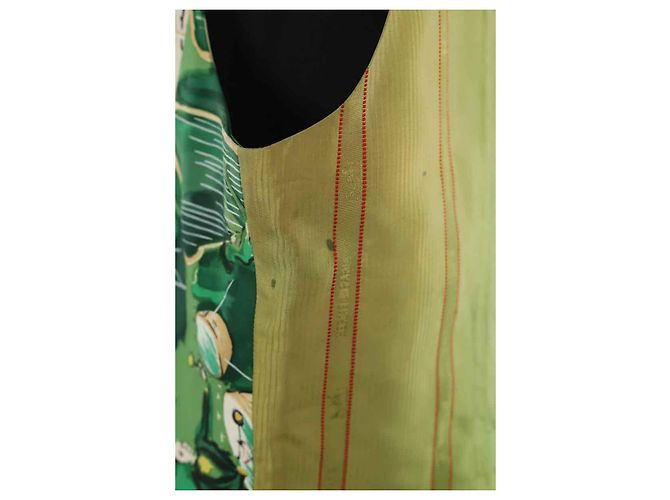 Hermès Grüne Seidenjacke - Ansicht 4