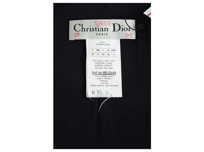 Dior Schwarzer Leder Mantel - Ansicht 5