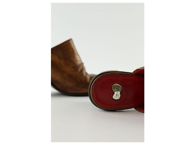 Free Lance Mule in pelle marrone - vista 4