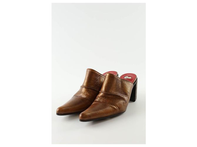 Free Lance Mule in pelle marrone - vista 5