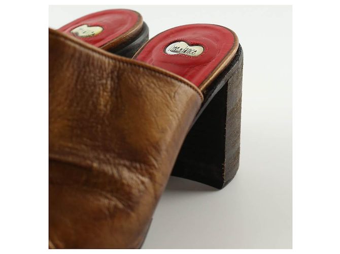 Free Lance Mule in pelle marrone - vista 6