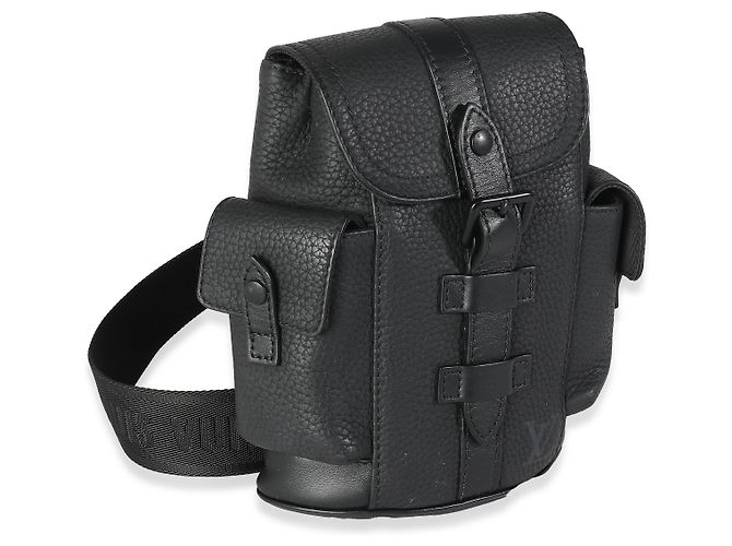 Louis Vuitton Nero Taurillon Nano Christopher - vista 4