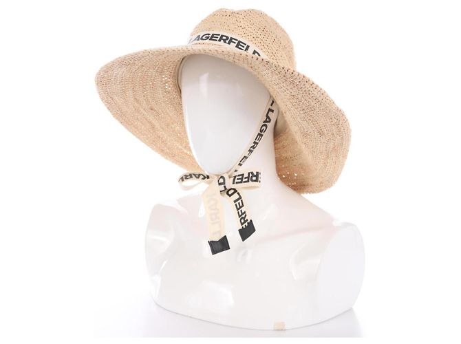 Karl Lagerfeld Raphia Hut Beige - Ansicht 4