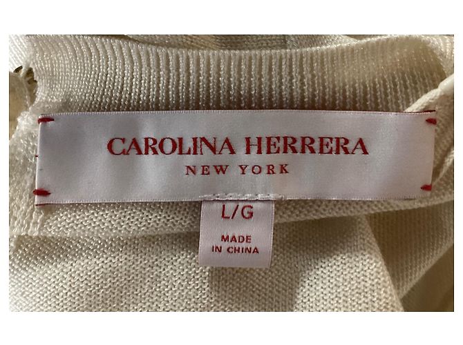 Top de lana blanca de manga corta con corazón de Carolina Herrera - vista 11