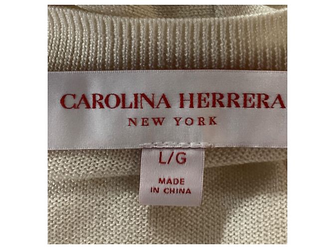 Top de lana blanca de manga corta con corazón de Carolina Herrera - vista 6