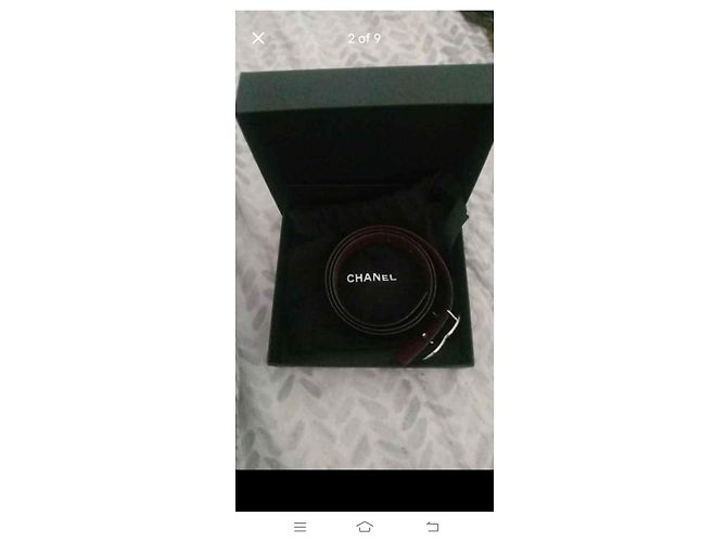 Chanel Cinturón de cuero reversible para mujeres Negro - vista 3