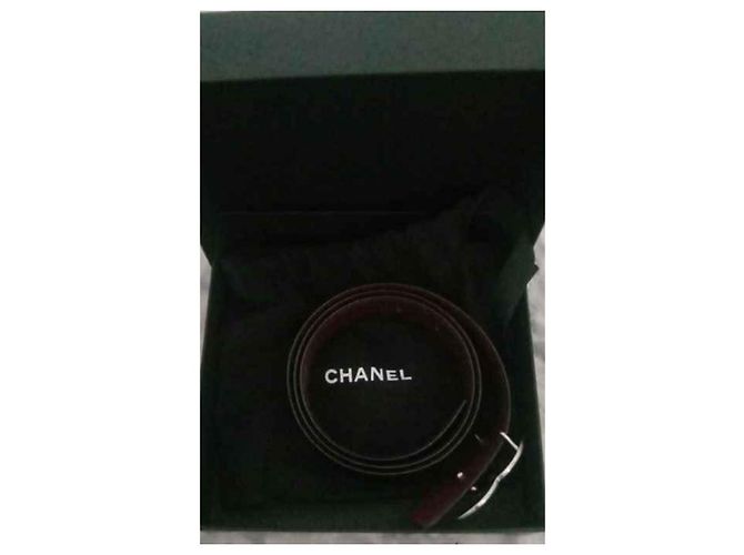 Chanel Cinturón de cuero reversible para mujeres Negro - vista 4