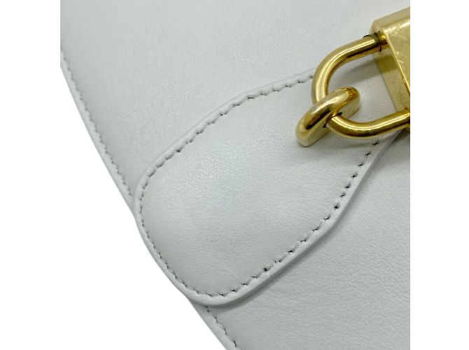 Céline Borsa clutch 2 in 1 in pelle di vitello liscia Celine Grigio - vista 13