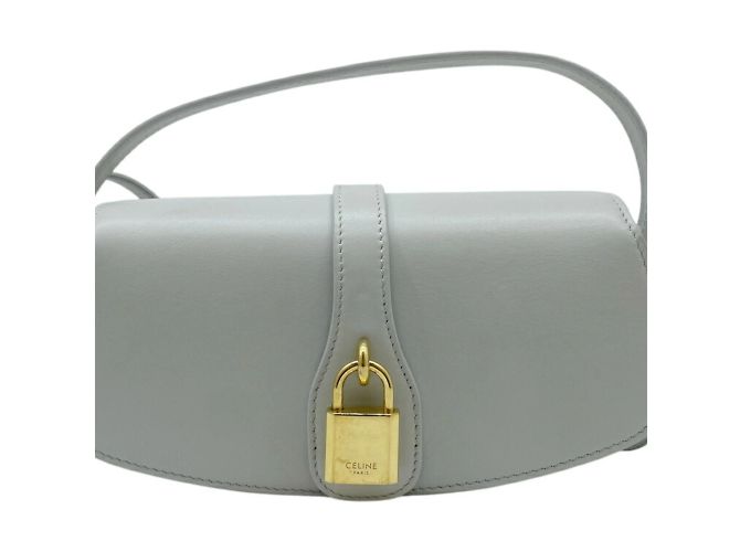 Céline Borsa clutch 2 in 1 in pelle di vitello liscia Celine Grigio - vista 2