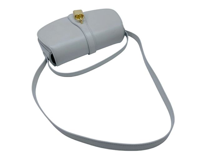Céline Borsa clutch 2 in 1 in pelle di vitello liscia Celine Grigio - vista 4
