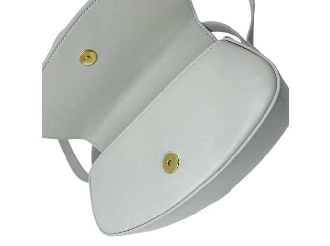 Céline Borsa clutch 2 in 1 in pelle di vitello liscia Celine Grigio - vista 5