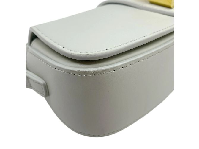 Céline Borsa clutch 2 in 1 in pelle di vitello liscia Celine Grigio - vista 8