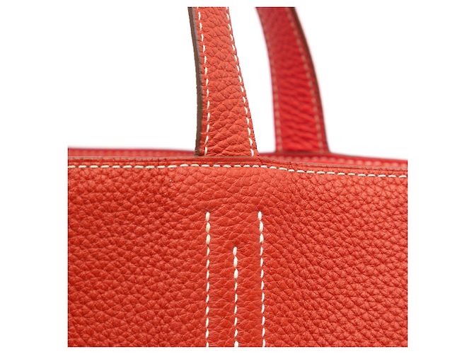 Hermès Naranja Clemence Double Sens 36 - vista 7