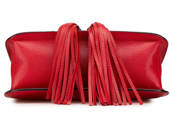 Gucci Rosso Medio Pelle Bamboo Daily Crossbody - vista 3