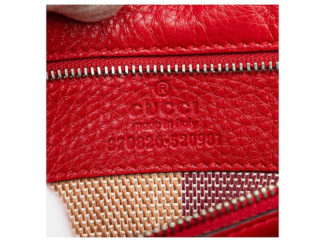 Gucci Rosso Medio Pelle Bamboo Daily Crossbody - vista 5