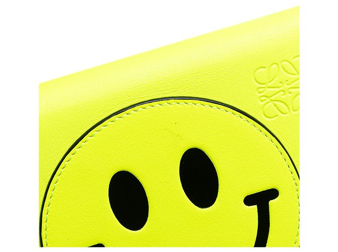 LOEWE Gelb Klein Glattes Kalbsleder Smiley Absatz Umhängetasche - Ansicht 8