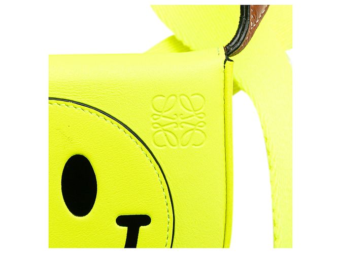 LOEWE Gelb Klein Glattes Kalbsleder Smiley Absatz Umhängetasche - Ansicht 9