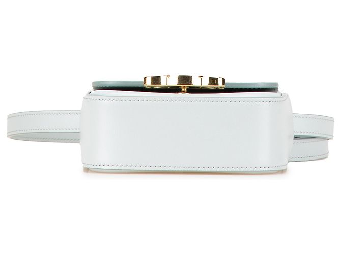 Céline Celine Blu Mini Pelle di Vitello Claude Borsa a Tracolla Blu chiaro - vista 3