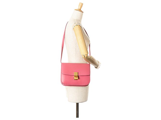 Classic Box Céline Celine Rosa Medio Piel de Ternera Caja Clásica - vista 11