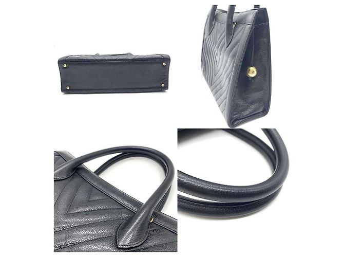 Timeless Borsa Tote Chanel V-Stitch Coco Ball Nero - vista 3