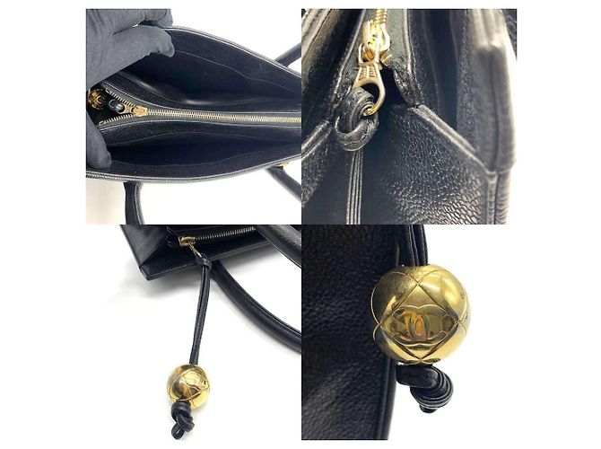 Timeless Borsa Tote Chanel V-Stitch Coco Ball Nero - vista 4