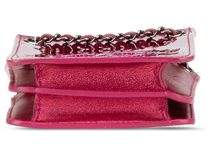 Porta telefono in vernice rosa CC di Chanel a tracolla - vista 3