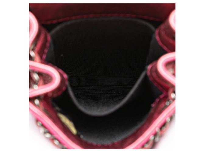 Porta telefono in vernice rosa CC di Chanel a tracolla - vista 4
